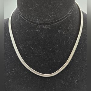 Sugarfix Chain Choker Silver Tone 13" + 2.5" Extender .25" Wide EUC